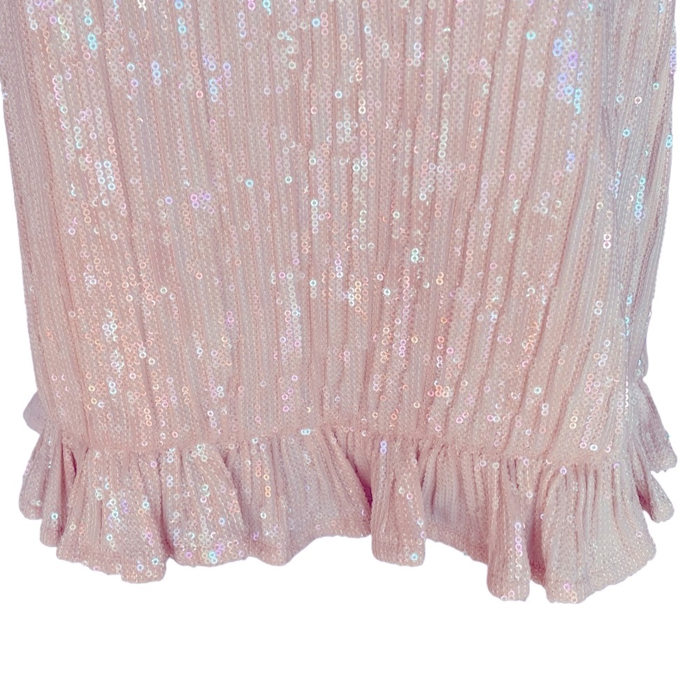ANTHROPOLOGIE Amelie Camisole Top Sequins Pink Rose Size 10 - Picture 6 of 14